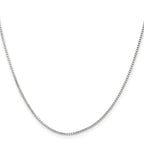 Sterling Silver 1.1mm Diamond-Cut Round Box Chain With 2 Inch Extension