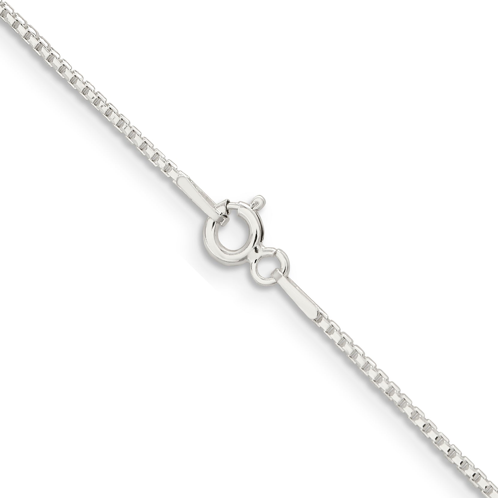 Sterling Silver 1.1mm Diamond-Cut Round Box Chain