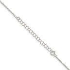 Sterling Silver 1.1mm Diamond-Cut Round Box Chain With 2 Inch Extension