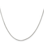 Sterling Silver Rhodium-Plated 1.1mm Diamond-Cut Round Box Chain