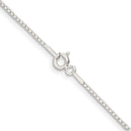 Sterling Silver Rhodium-Plated 1.1mm Diamond-Cut Round Box Chain