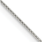 Sterling Silver 1.1mm Diamond-Cut Round Box Chain