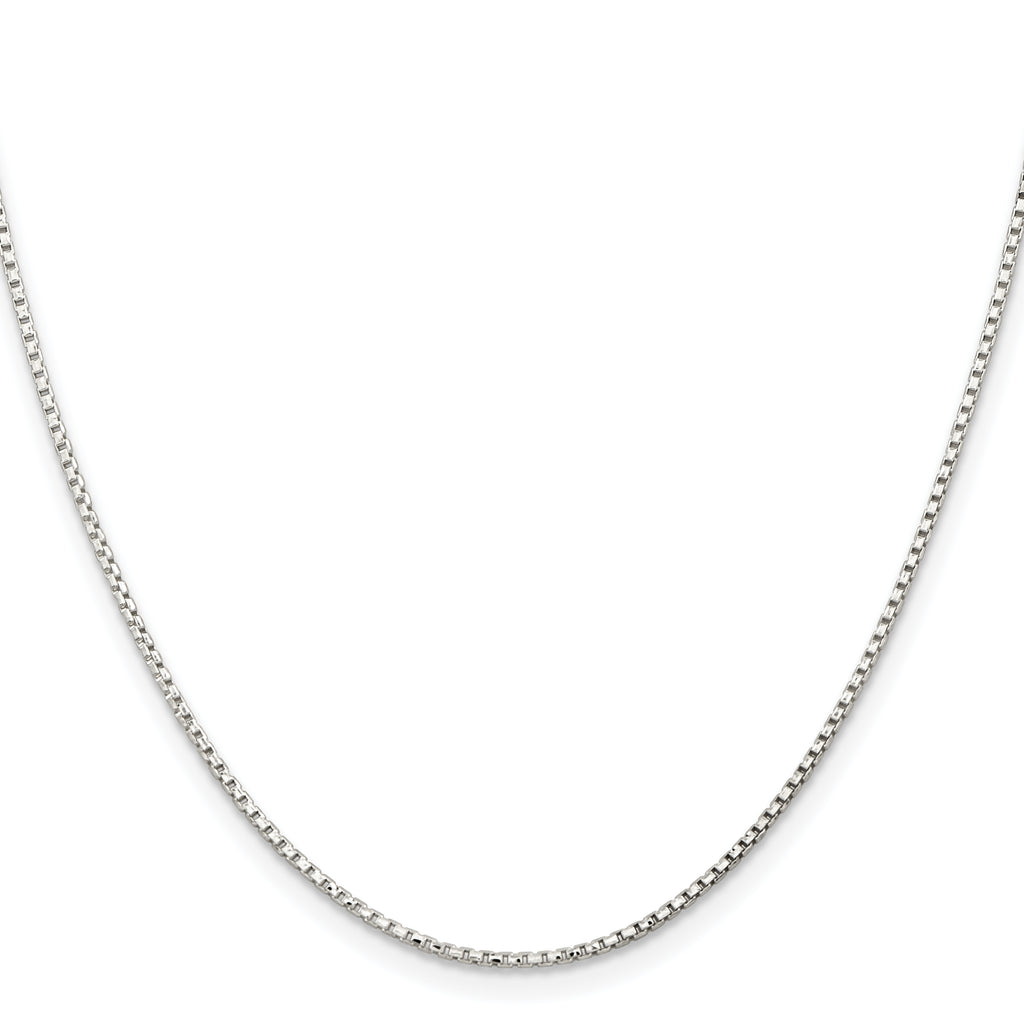 Sterling Silver 1.3mm Diamond-Cut Round Box Chain With 2 Inch Extension