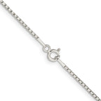 Sterling Silver 1.3mm Diamond-Cut Round Box Chain