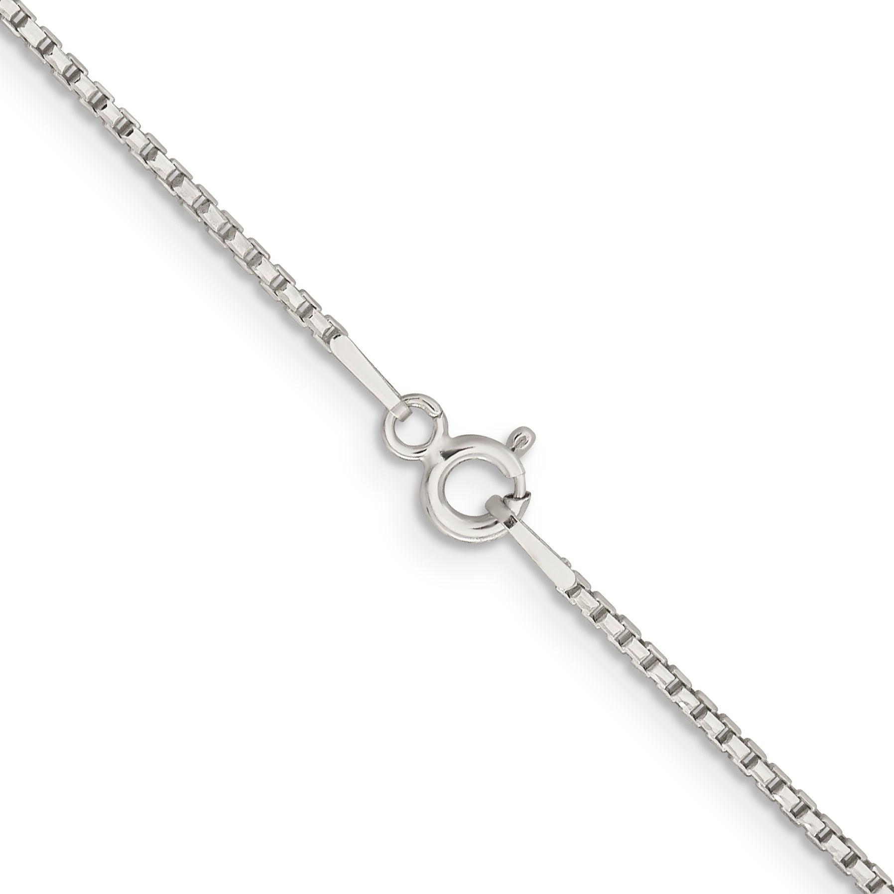 Sterling Silver 1.3mm Diamond-Cut Round Box Chain