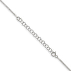 Sterling Silver 1.3mm Diamond-Cut Round Box Chain With 2 Inch Extension