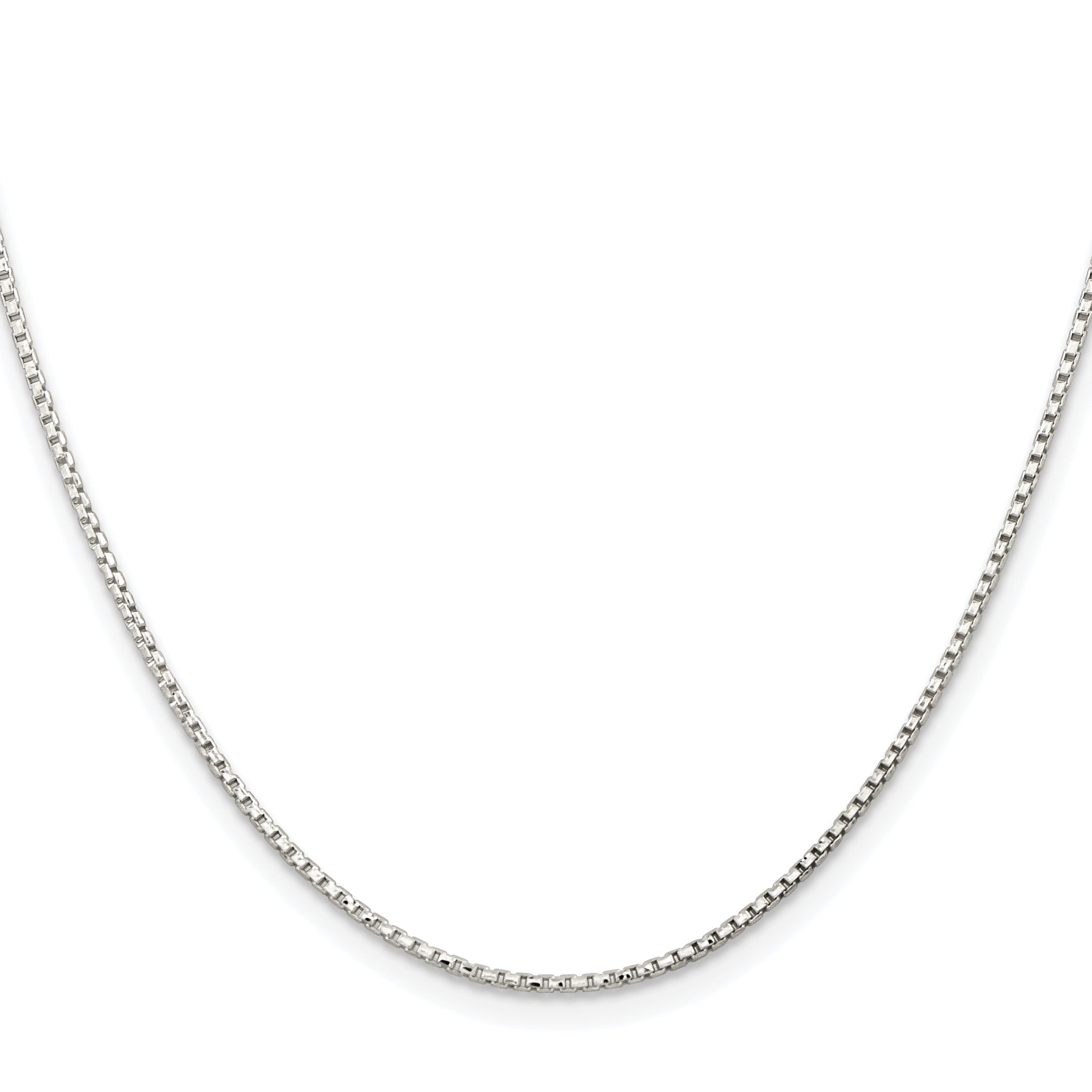 Diamond-Cut Round Box Chain in Sterling Silver, 1.3mm Secondary image
