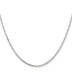 Sterling Silver 1.5mm Diamond-Cut Round Box Chain