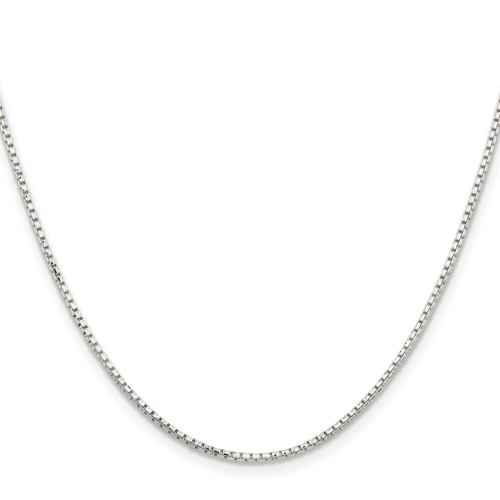 Sterling Silver 1.5mm Diamond-Cut Round Box Chain With 2 Inch Extension