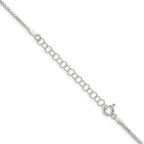 Sterling Silver 1.5mm Diamond-Cut Round Box Chain With 2 Inch Extension
