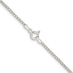 Sterling Silver Rhodium-Plated 1.5mm Diamond-Cut Round Box Chain
