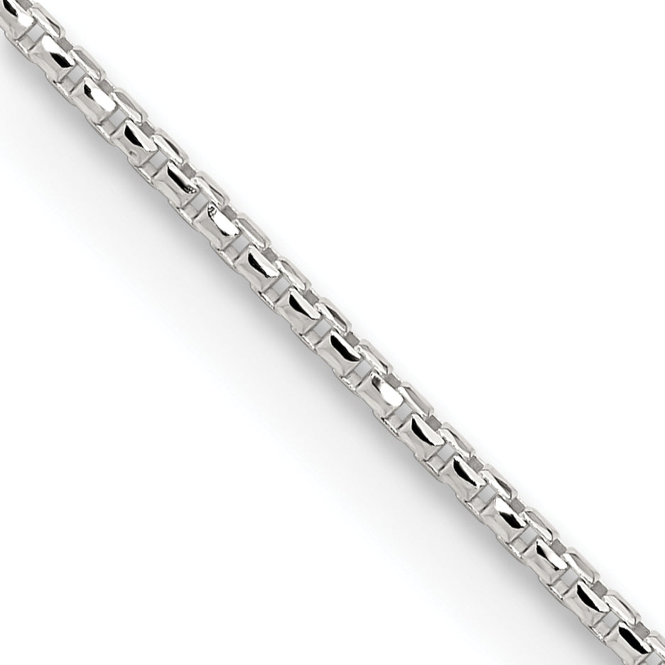 Sterling Silver 1.5mm Diamond-Cut Round Box Chain With 2 Inch Extension
