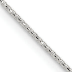 Sterling Silver 1.5mm Diamond-Cut Round Box Chain With 2 Inch Extension