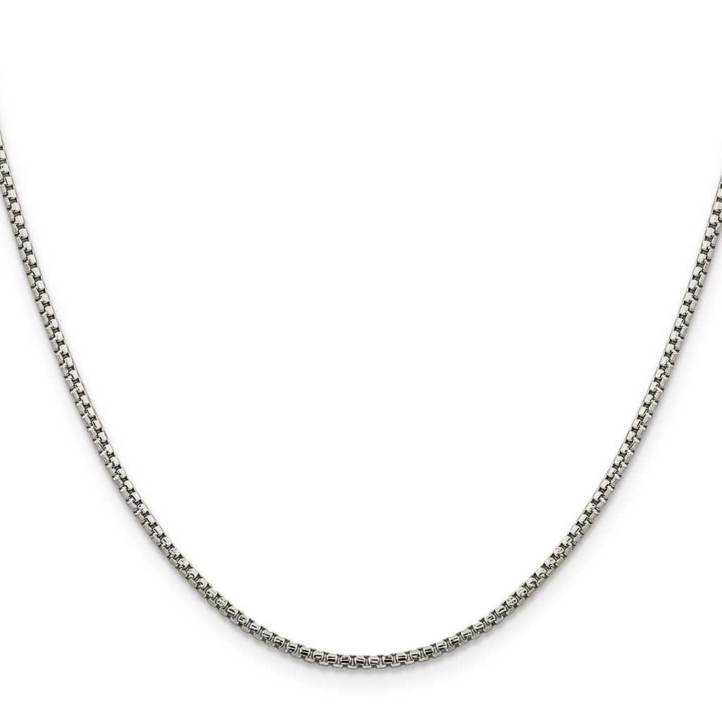 Sterling Silver Diamond-Cut Box Chain Necklace 1.75mm