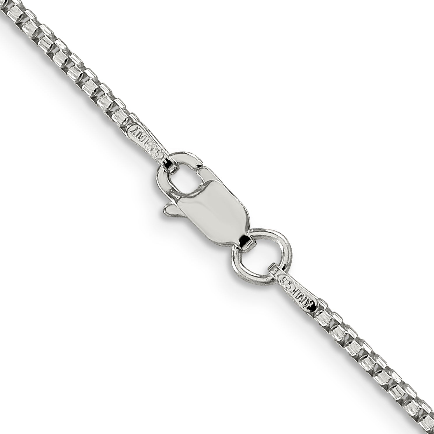 Sterling Silver Diamond-Cut Box Chain Necklace 1.75mm