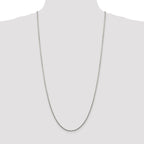 Sterling Silver 1.75mm Diamond-Cut Round Box Chain