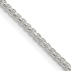 Sterling Silver 1.75mm Diamond-Cut Round Box Chain