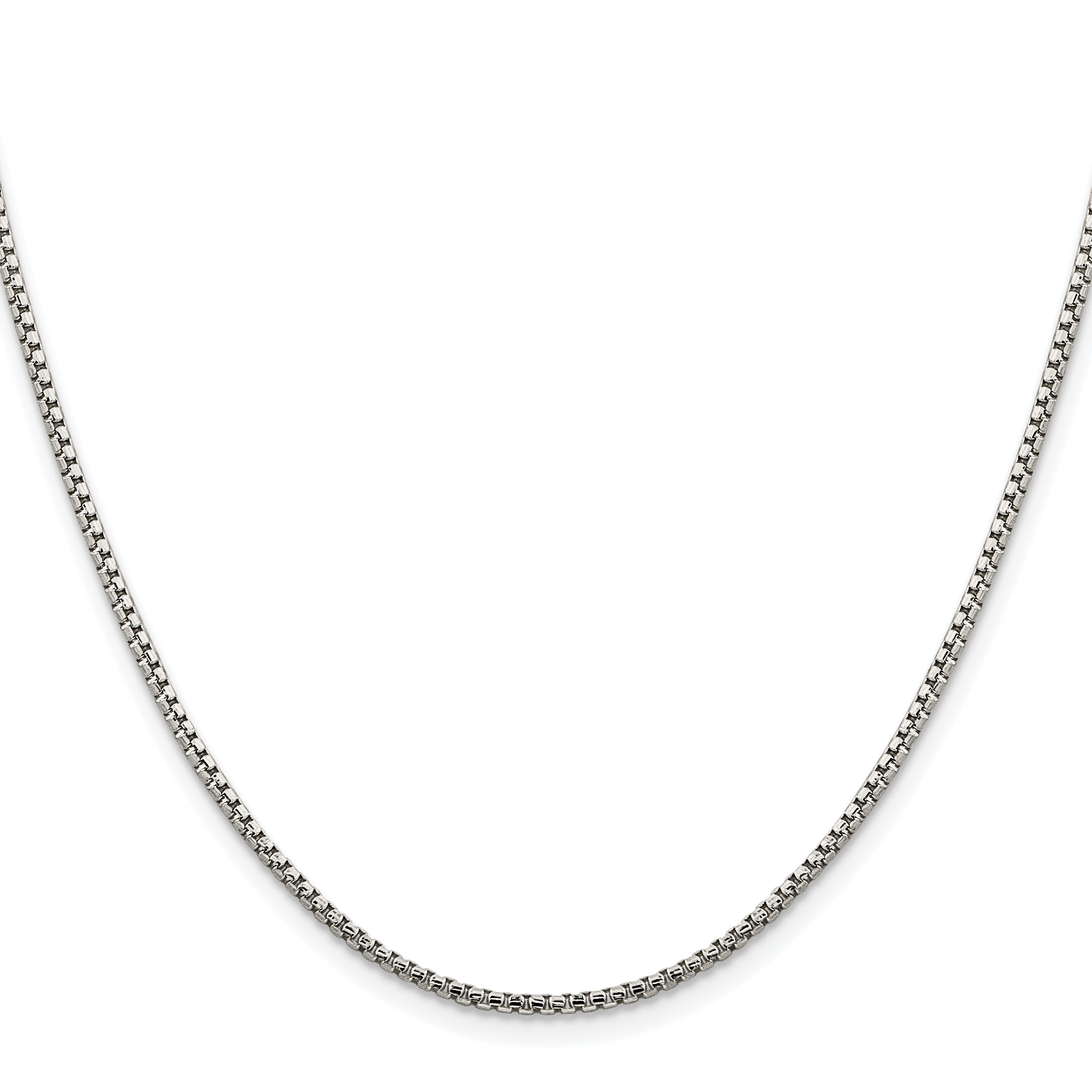 Diamond-Cut Round Box Chain Necklace in Sterling Silver Secondary image