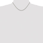 Sterling Silver Rhodium-plated 1.75mm Diamond-cut Round Box Chain