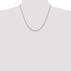 Sterling Silver Rhodium-plated 1.75mm Diamond-cut Round Box Chain