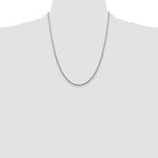 Sterling Silver Rhodium-plated 1.75mm Diamond-cut Round Box Chain