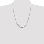 Sterling Silver Rhodium-plated 1.75mm Diamond-cut Round Box Chain