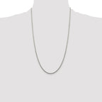 Sterling Silver Rhodium-plated 1.75mm Diamond-cut Round Box Chain
