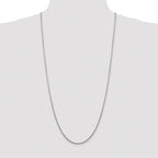 Sterling Silver Rhodium-plated 1.75mm Diamond-cut Round Box Chain