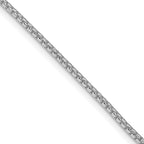 Sterling Silver Rhodium-plated 1.75mm Diamond-cut Round Box Chain