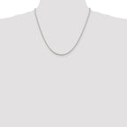 Sterling Silver Diamond-Cut Box Chain Necklace 2mm