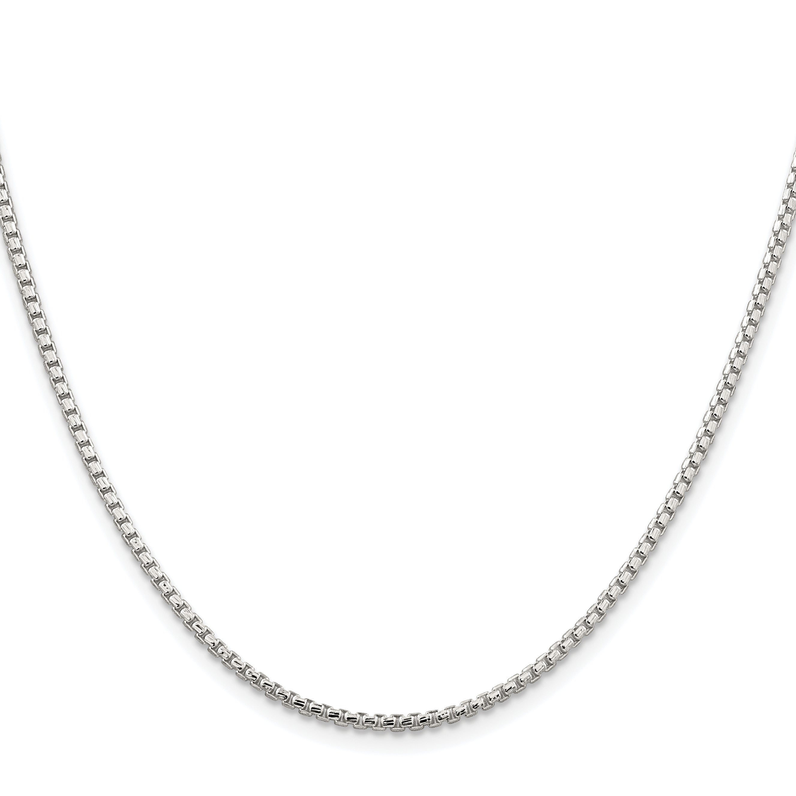 Diamond-Cut Round Box Chain Necklace in Sterling Silver Secondary image