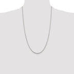 Sterling Silver Rhodium-plated 2mm Diamond-cut Round Box Chain