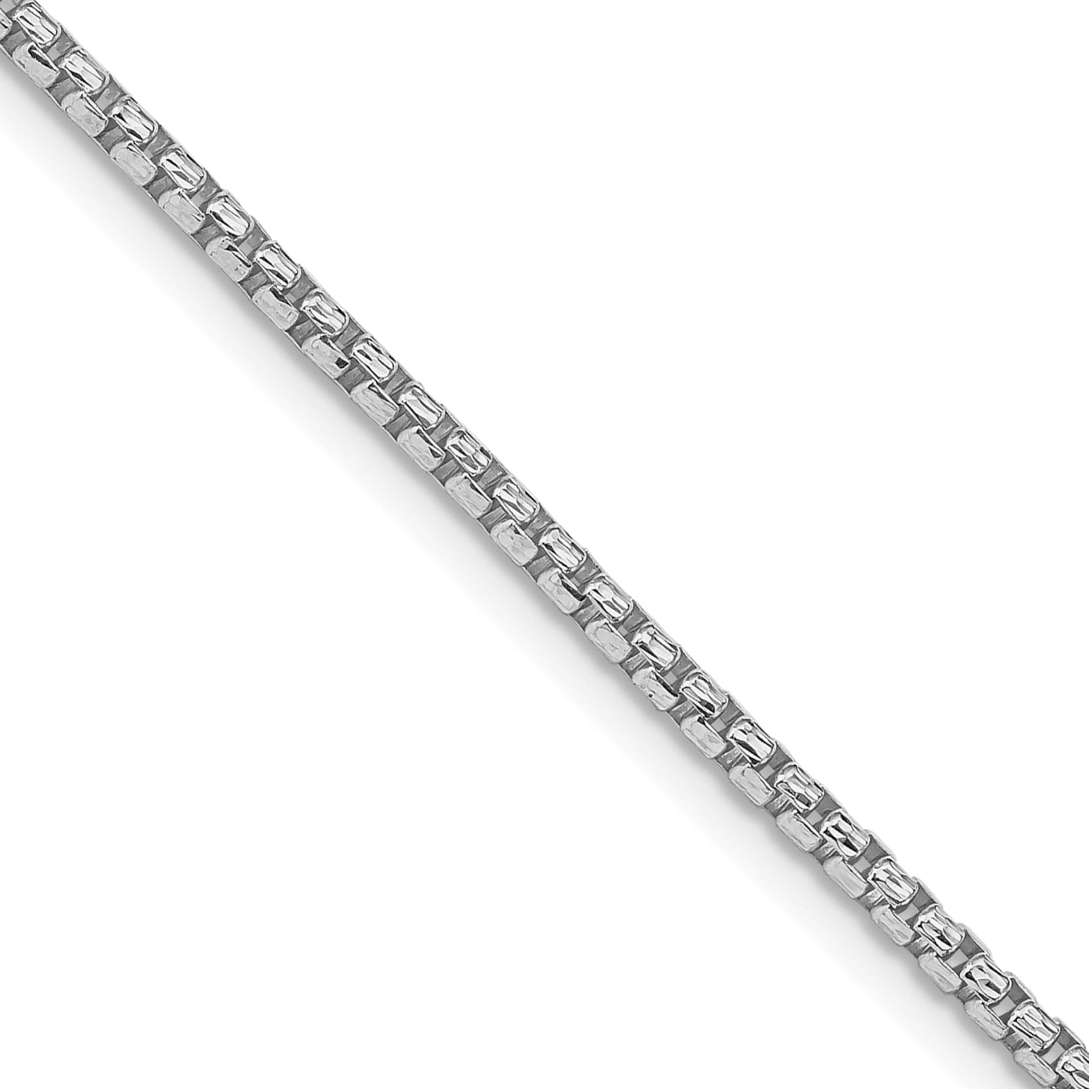 Sterling Silver Rhodium-plated 2mm Diamond-cut Round Box Chain Main image