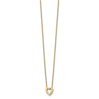 Diamond Heart Necklace in Gold-Plated Sterling Silver (.02 ct. tw.) - Sophia Jewelers