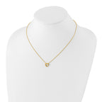 Diamond Heart Necklace in Gold-Plated Sterling Silver (.02 ct. tw.) - Sophia Jewelers