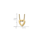 Diamond Heart Necklace in Gold-Plated Sterling Silver (.02 ct. tw.) - Sophia Jewelers