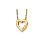Diamond Heart Necklace in Gold-Plated Sterling Silver (.02 ct. tw.) - Sophia Jewelers