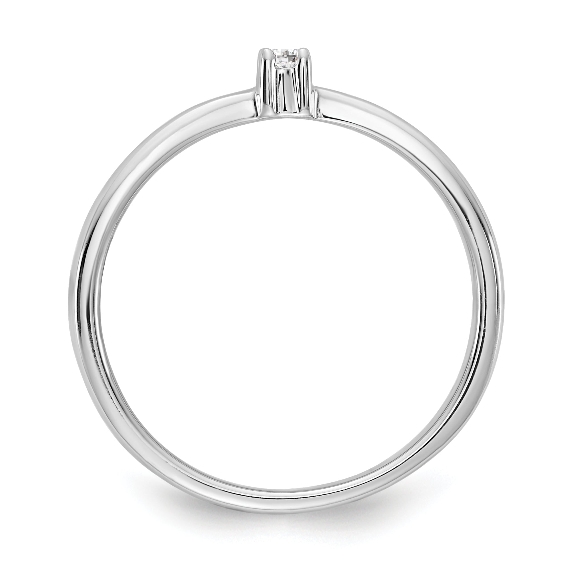 White Ice Sterling Silver Rhodium-plated Diamond Ring Secondary image