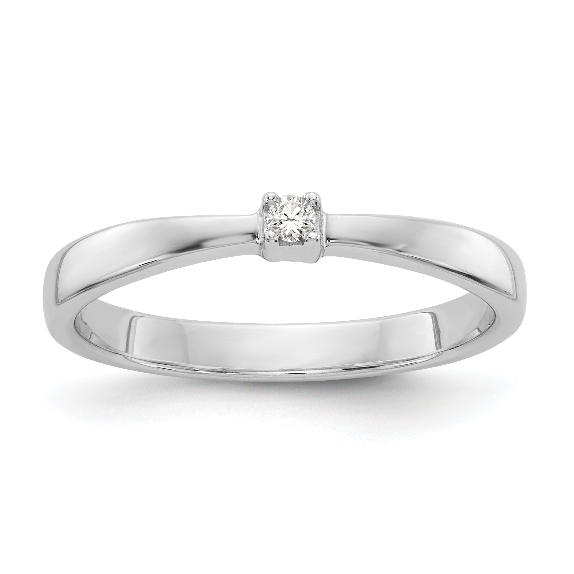 White Ice Sterling Silver Rhodium-plated Diamond Ring Main image