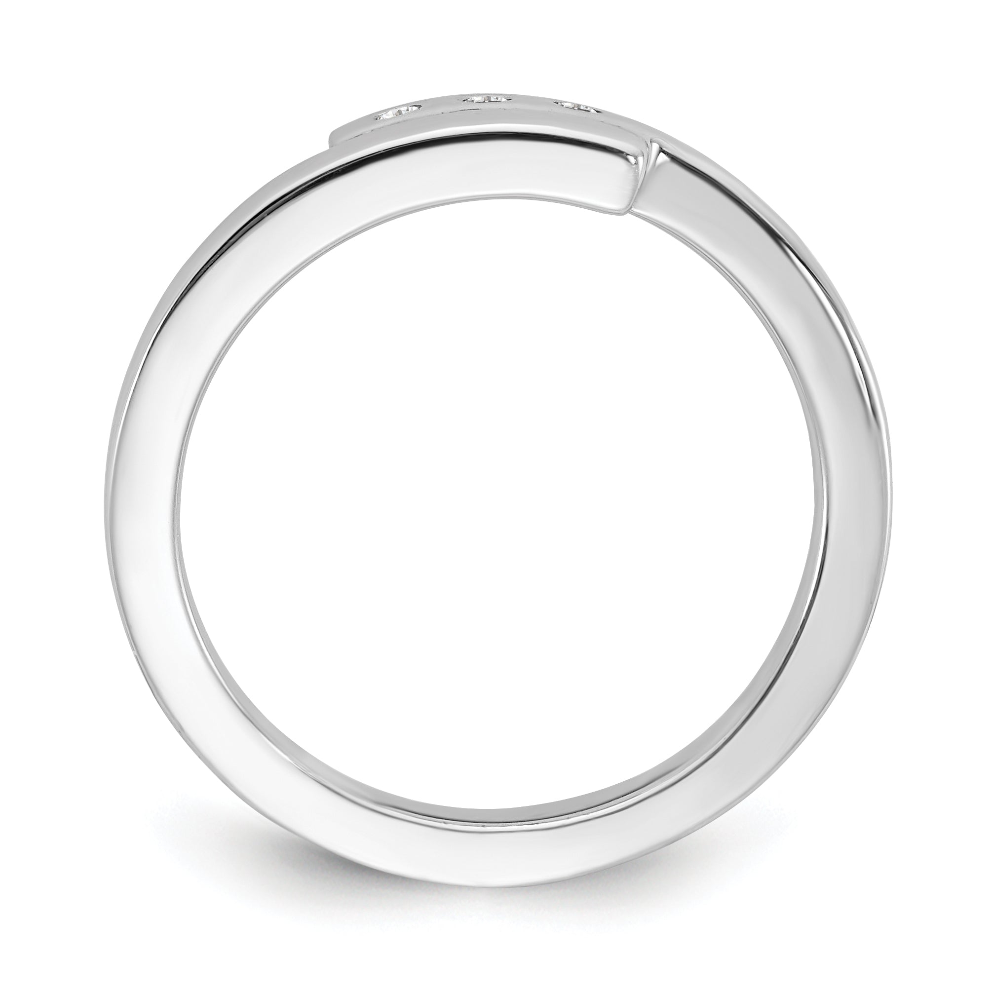 White Ice Sterling Silver Rhodium-plated Diamond Ring Main image
