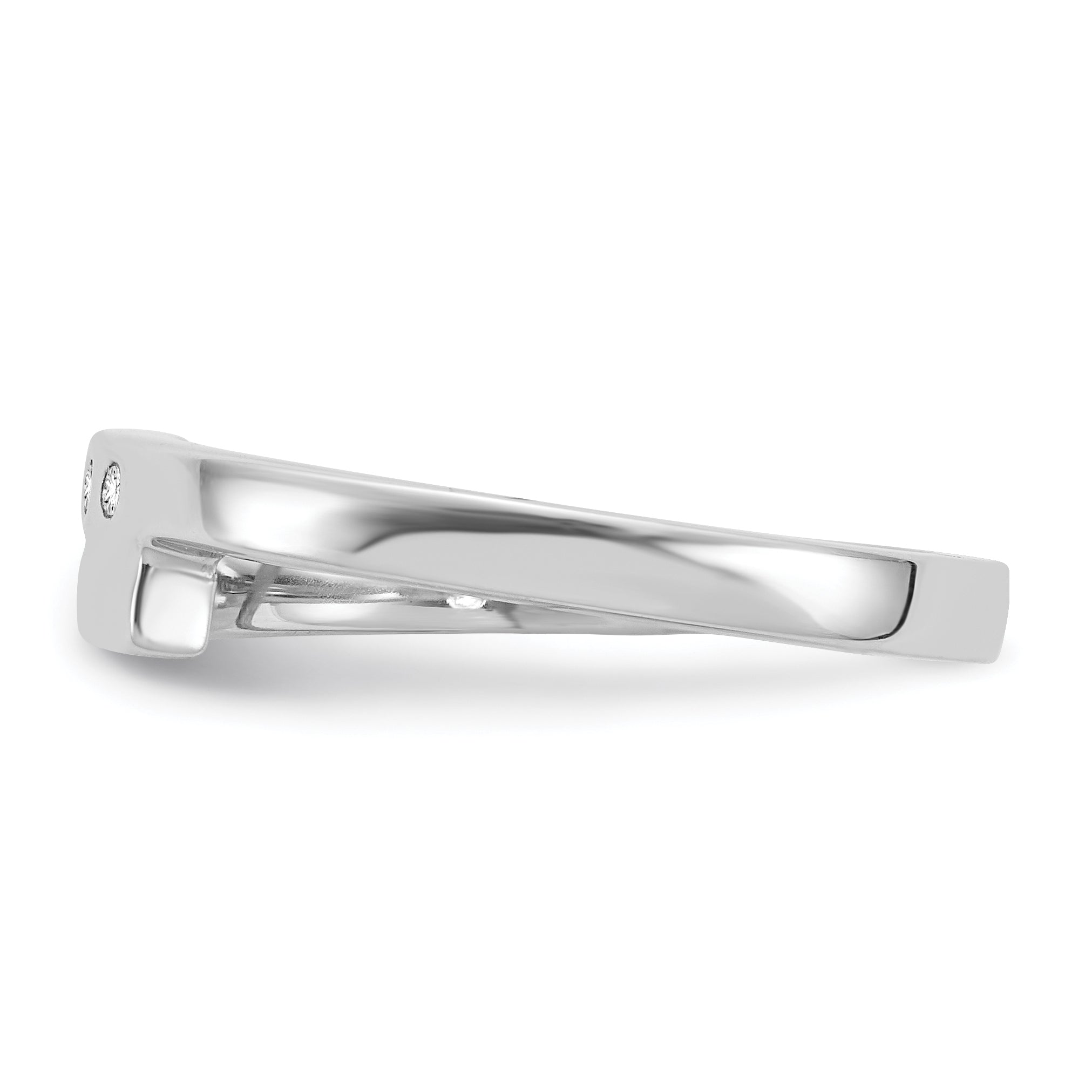 White Ice Sterling Silver Rhodium-plated Diamond Ring Secondary image