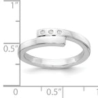 White Ice Sterling Silver Rhodium-plated Diamond Ring