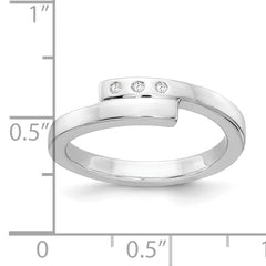 White Ice Sterling Silver Rhodium-plated Diamond Ring
