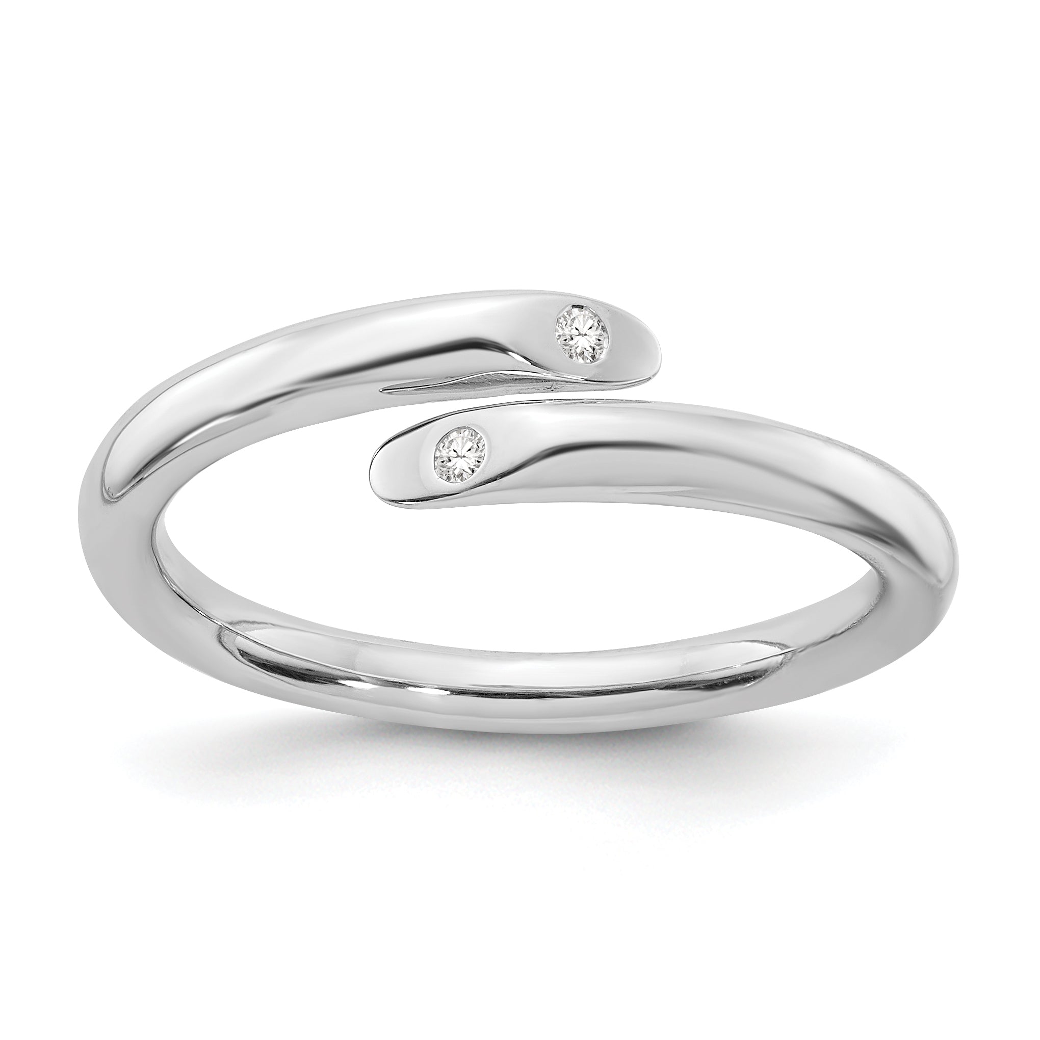 White Ice Sterling Silver Rhodium-plated Diamond Ring Main image