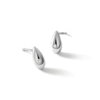 Diamond Teardrop Stud Earrings in Sterling Silver, 1mm (0.01 ct. tw.) - Sophia Jewelers