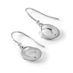 Diamond Dangle Earrings in Sterling Silver, 11x28mm (0.02 ct. tw.) - Sophia Jewelers