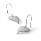 Diamond Heart Dangle Earrings in Sterling Silver, 1mm (0.01 ct. tw.) - Sophia Jewelers