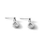 Diamond Teardrop Dangle Earrings in Sterling Silver, 1mm (0.01 ct. tw.) - Sophia Jewelers