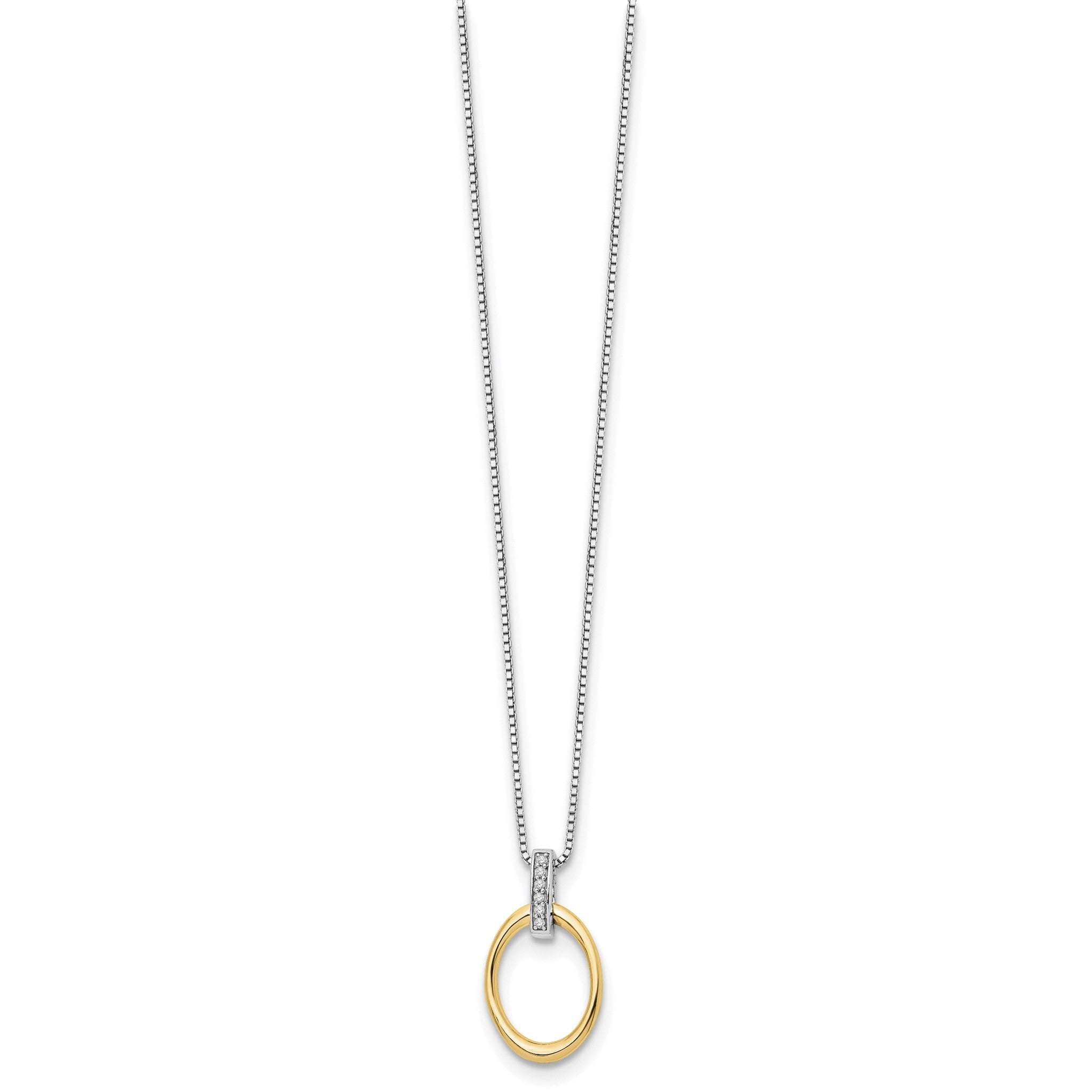 Diamond Necklace in Gold-Plated Sterling Silver (.04 ct. tw.) Secondary image