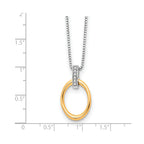 Diamond Necklace in Gold-Plated Sterling Silver (.04 ct. tw.) - Sophia Jewelers
